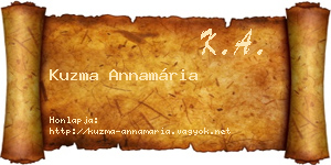 Kuzma Annamária névjegykártya