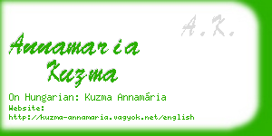 annamaria kuzma business card